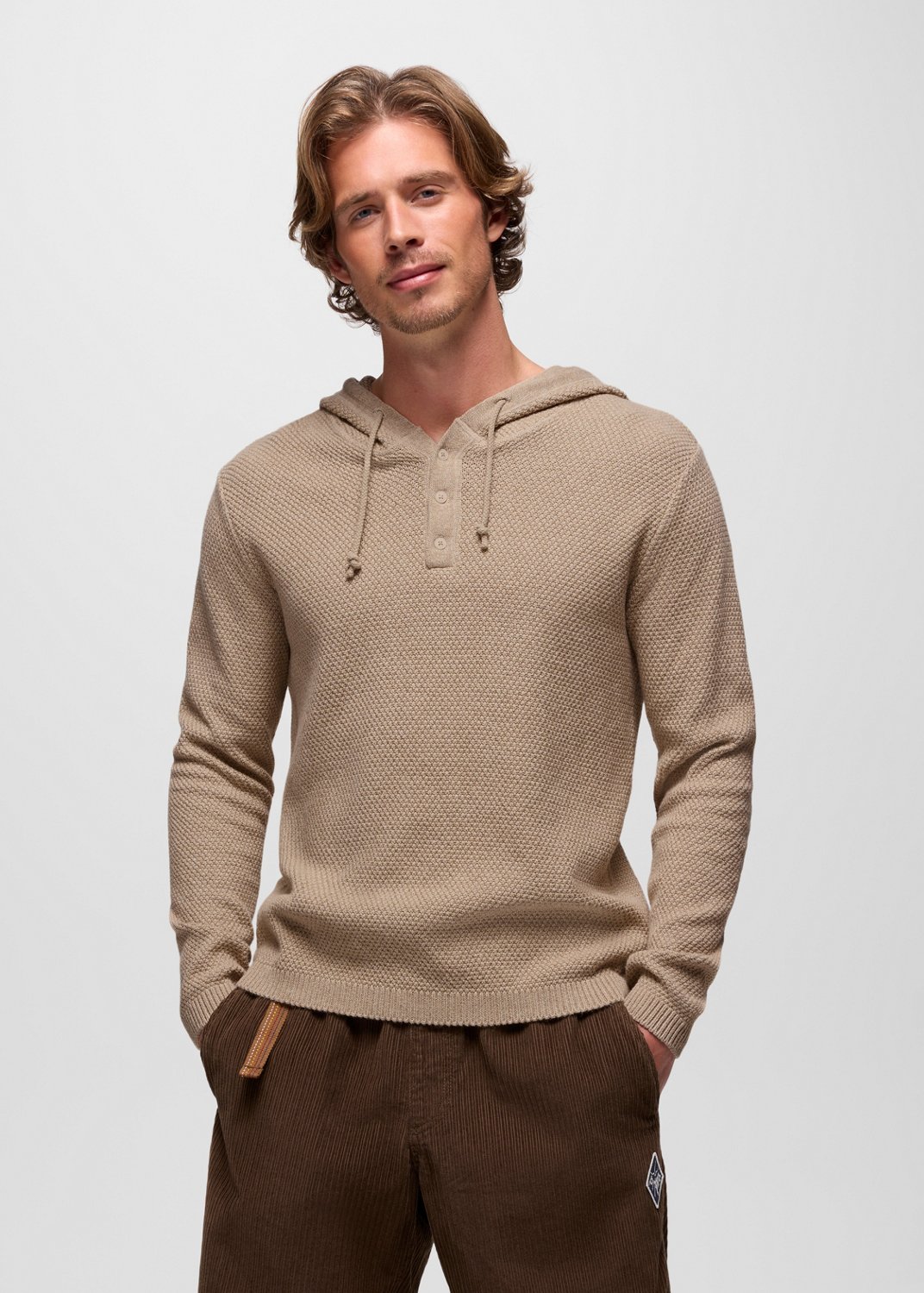 Mens prAna Forest Hill Hoodie - Oatmeal Heather