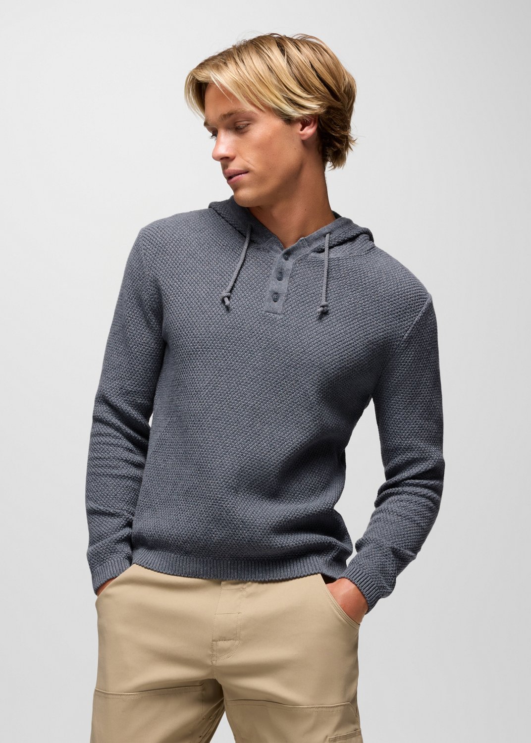 Mens prAna Forest Hill Hoodie - Thundercloud Heather