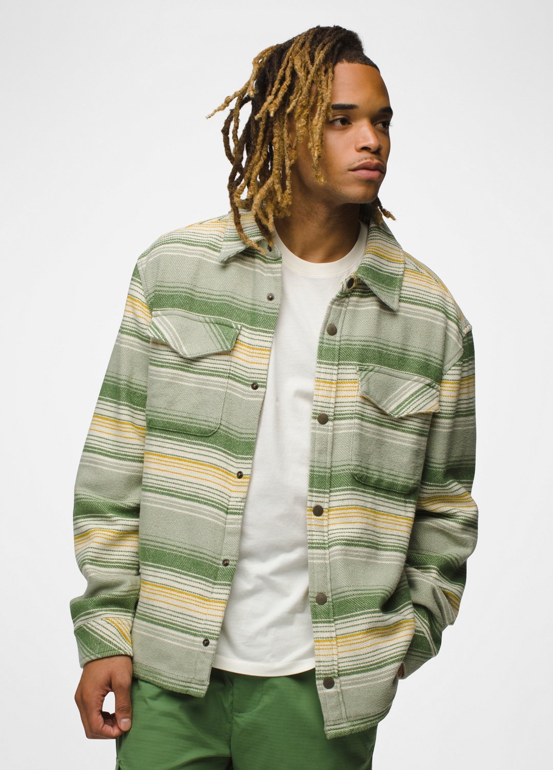 Mens prAna Happy Camp Flannel - Ivy