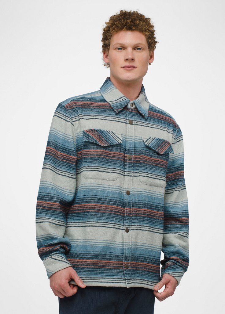 Mens prAna Happy Camp Flannel - Lunar