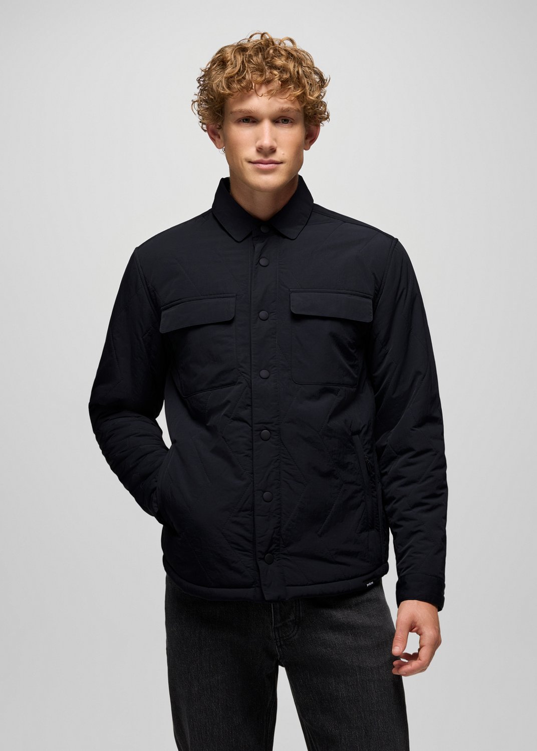 Mens prAna Encinitas Shacket - Black