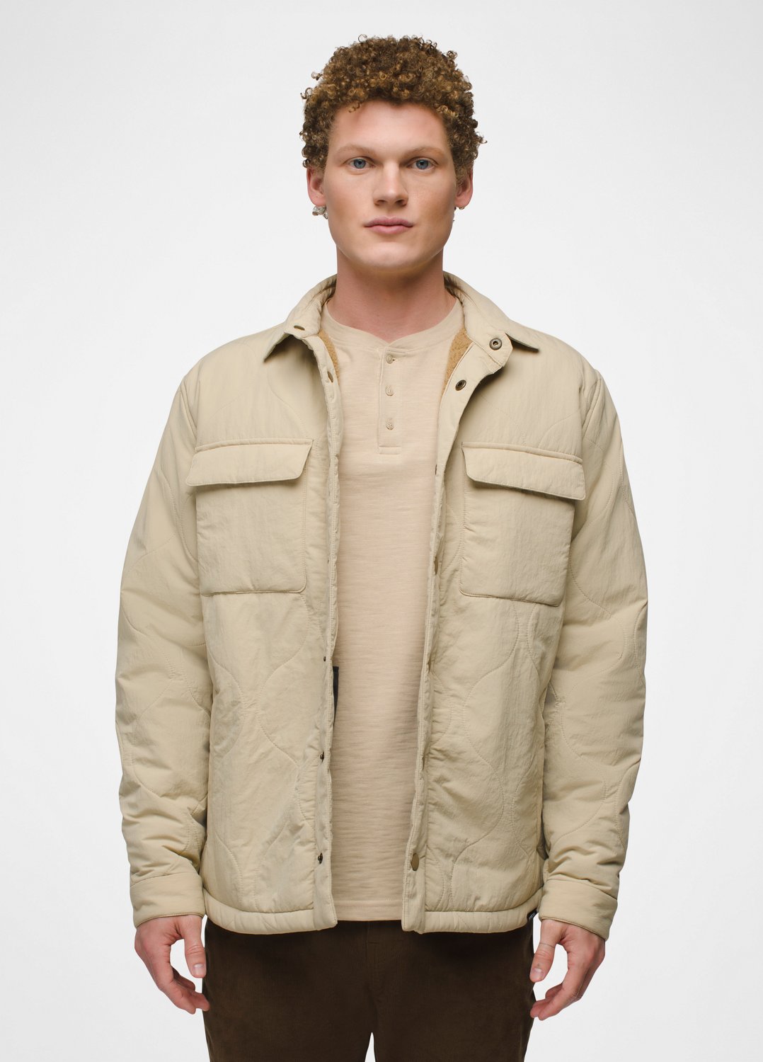 Mens prAna Encinitas Shacket - Sandstone
