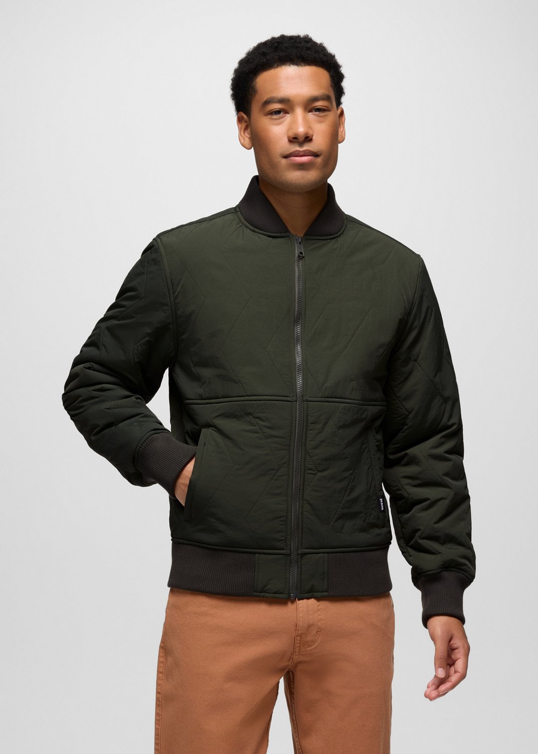 Mens prAna Encinitas Bomber Jacket - Nori
