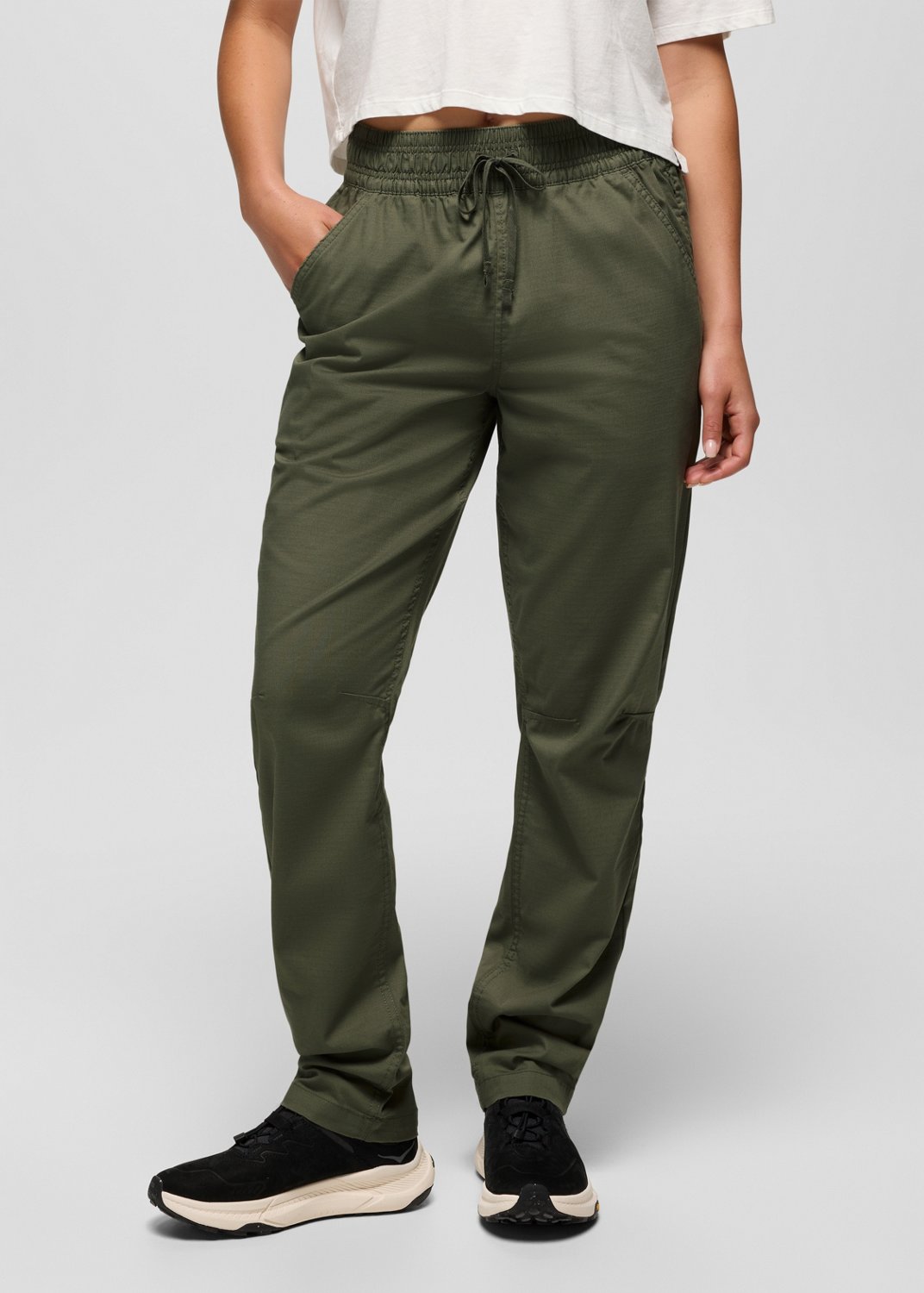 Womens prAna Palisades Ripstop E-Waist Pant - Rye Green
