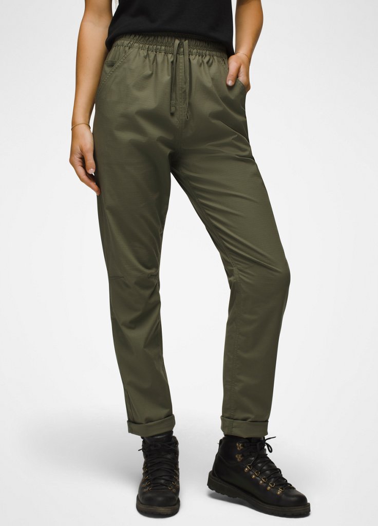 Womens prAna Palisades Ripstop E-Waist Pant - Rye Green