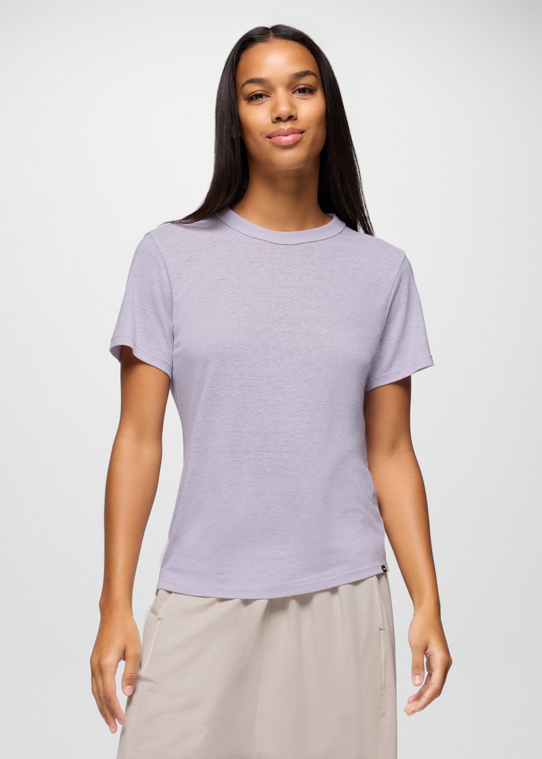 Womens prAna Cozy Up Short Sleeve Crew - Luminous
