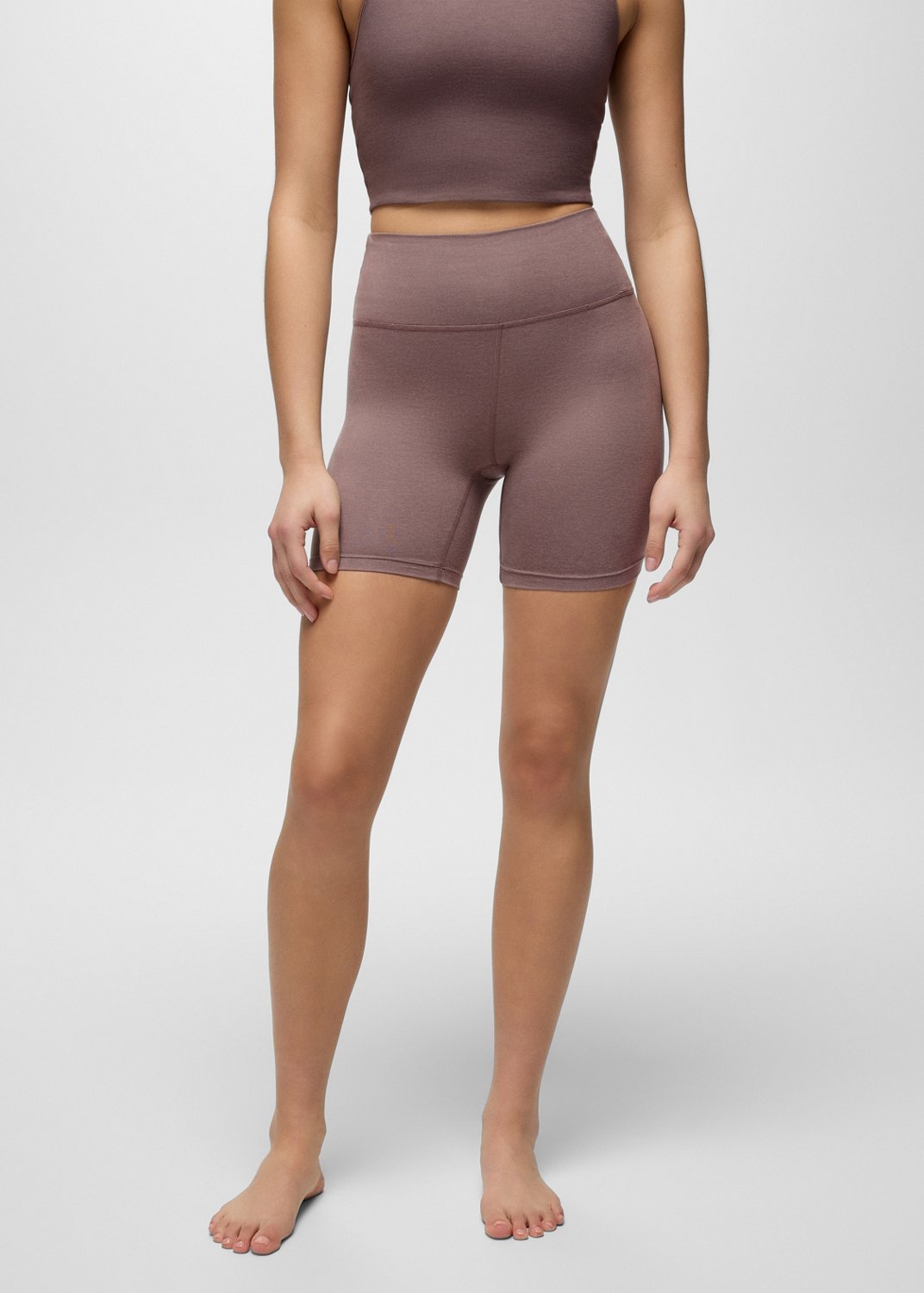 Womens prAna Heavana™ 6" Short - Carob Heather