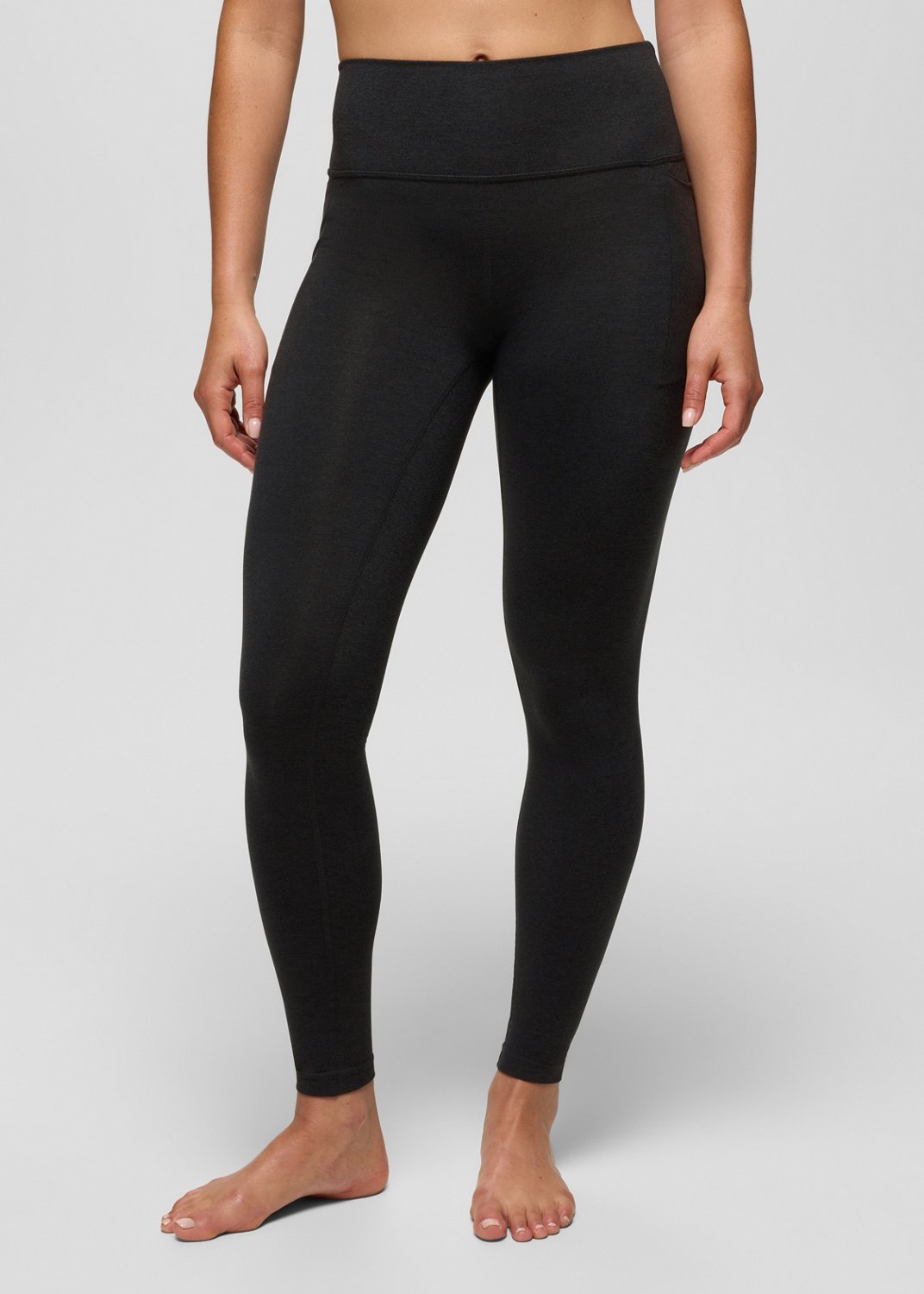 Womens prAna Heavana™ Pocket Legging - Black Heather