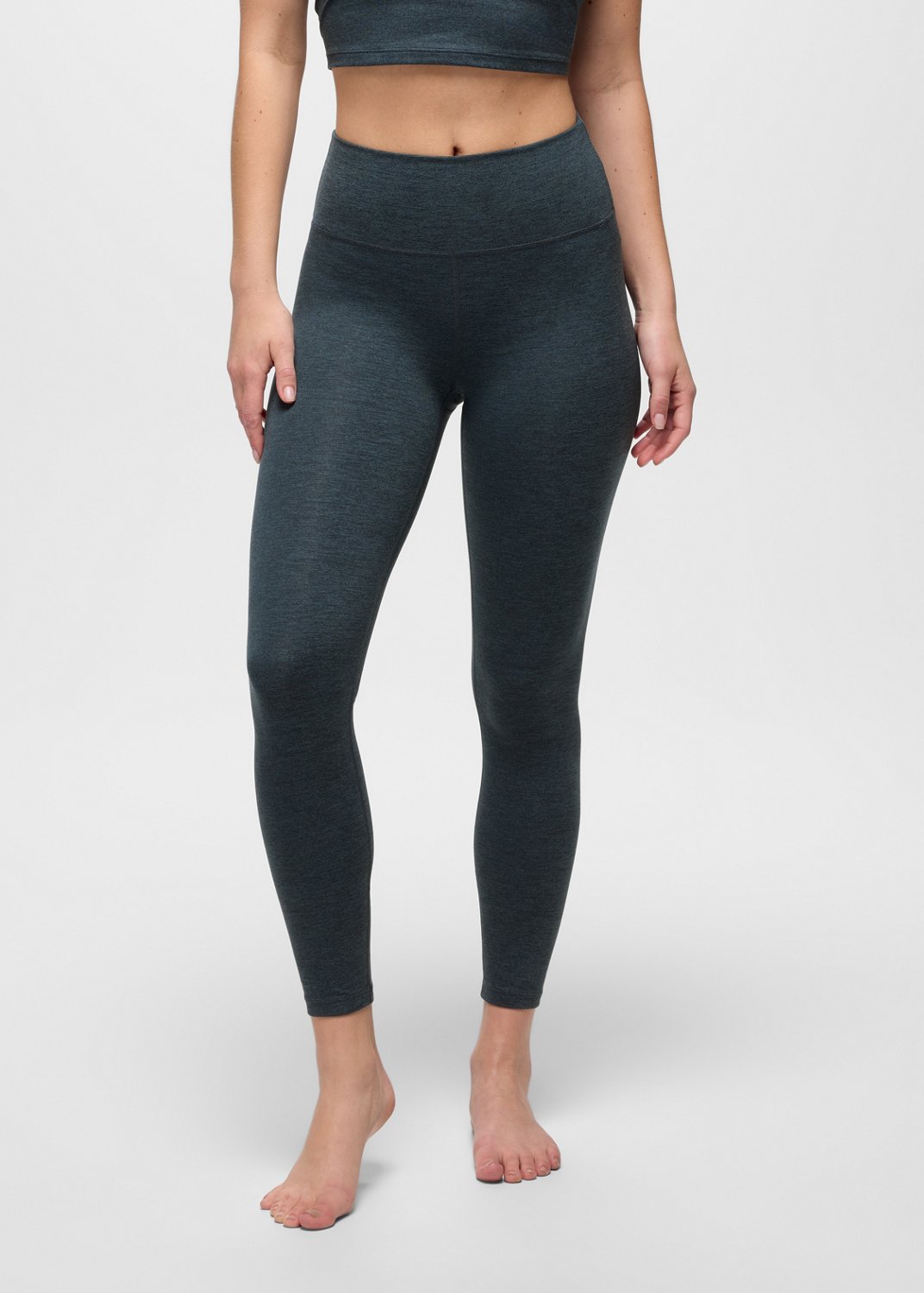 Womens prAna Heavana™ 7/8 Legging - Stormy Night Heather