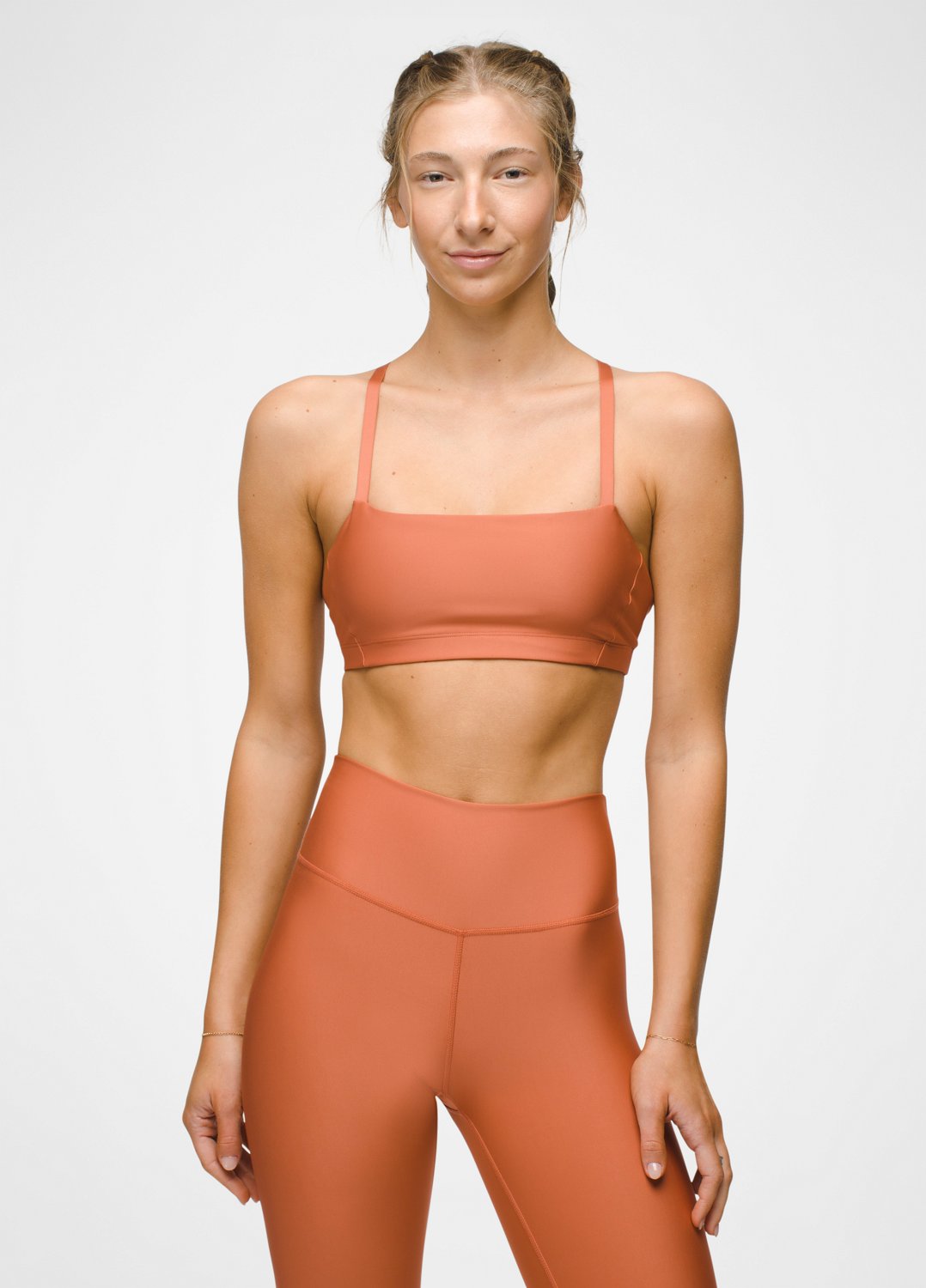 Womens prAna Sculpt™ Adjustable Bra - Terracotta