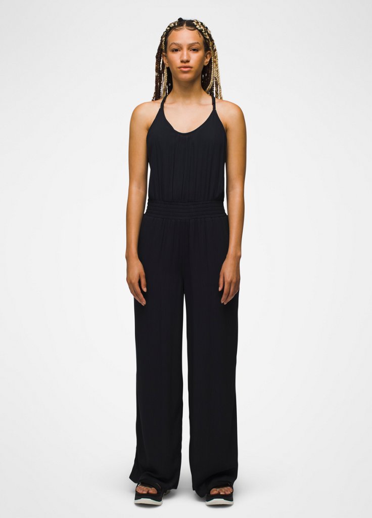 Womens prAna Fernie Wide Leg Jumpsuit - Black