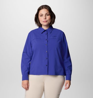 Columbia Women's Summit Valley Woven Long Sleeve Shirt - Plus Size-