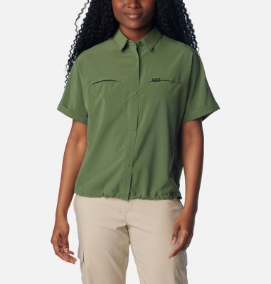 Columbia Women's Boundless Trek Short Sleeve Button Up - M -