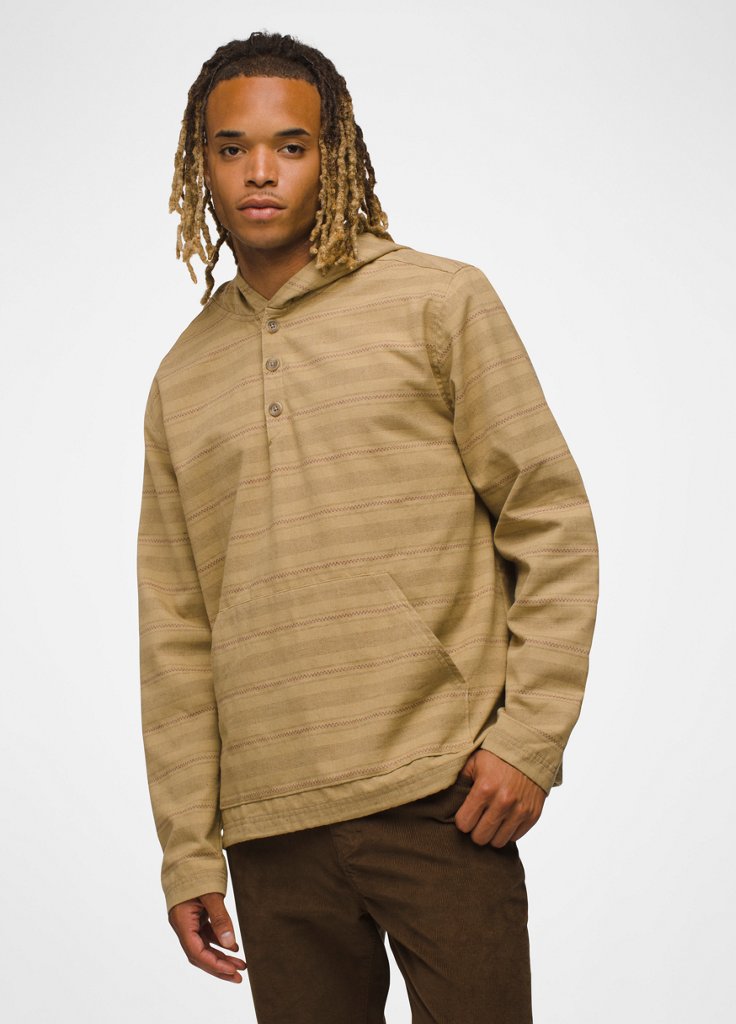 Mens prAna Westbrook Hooded Flannel - Nomad