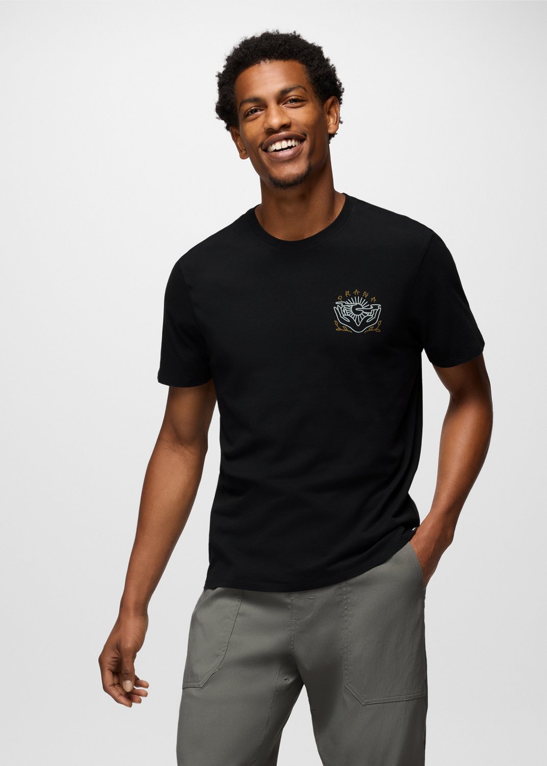 Mens prAna Everyday Offering Graphic Tee - Black