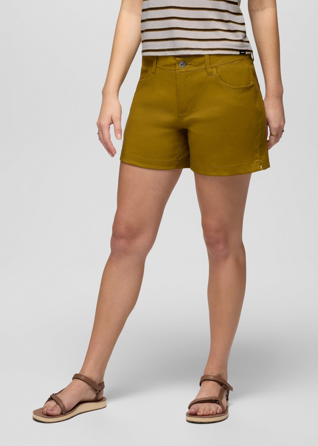Womens prAna Stretch Zion™ Halle Short - Retro Olive