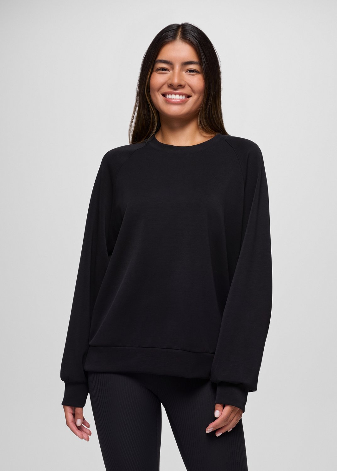 Womens prAna Shea Soft Crewneck - Black