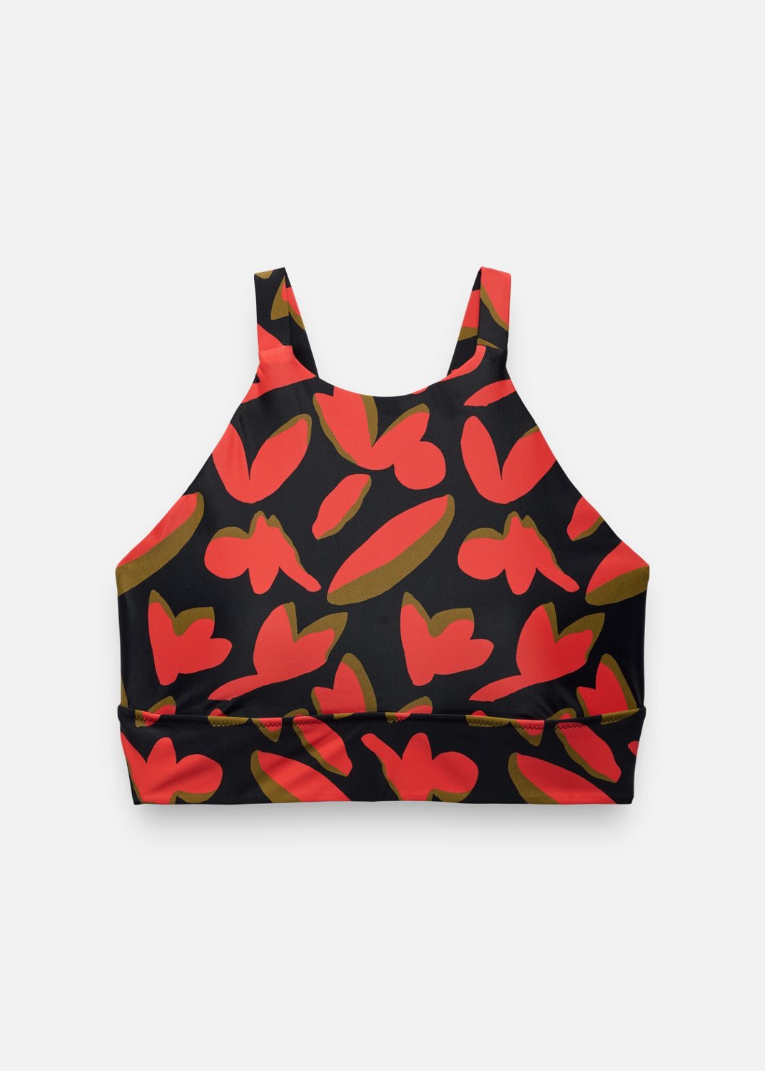Womens prAna Marine Street Swim Top - Rose Fire Indo Disco