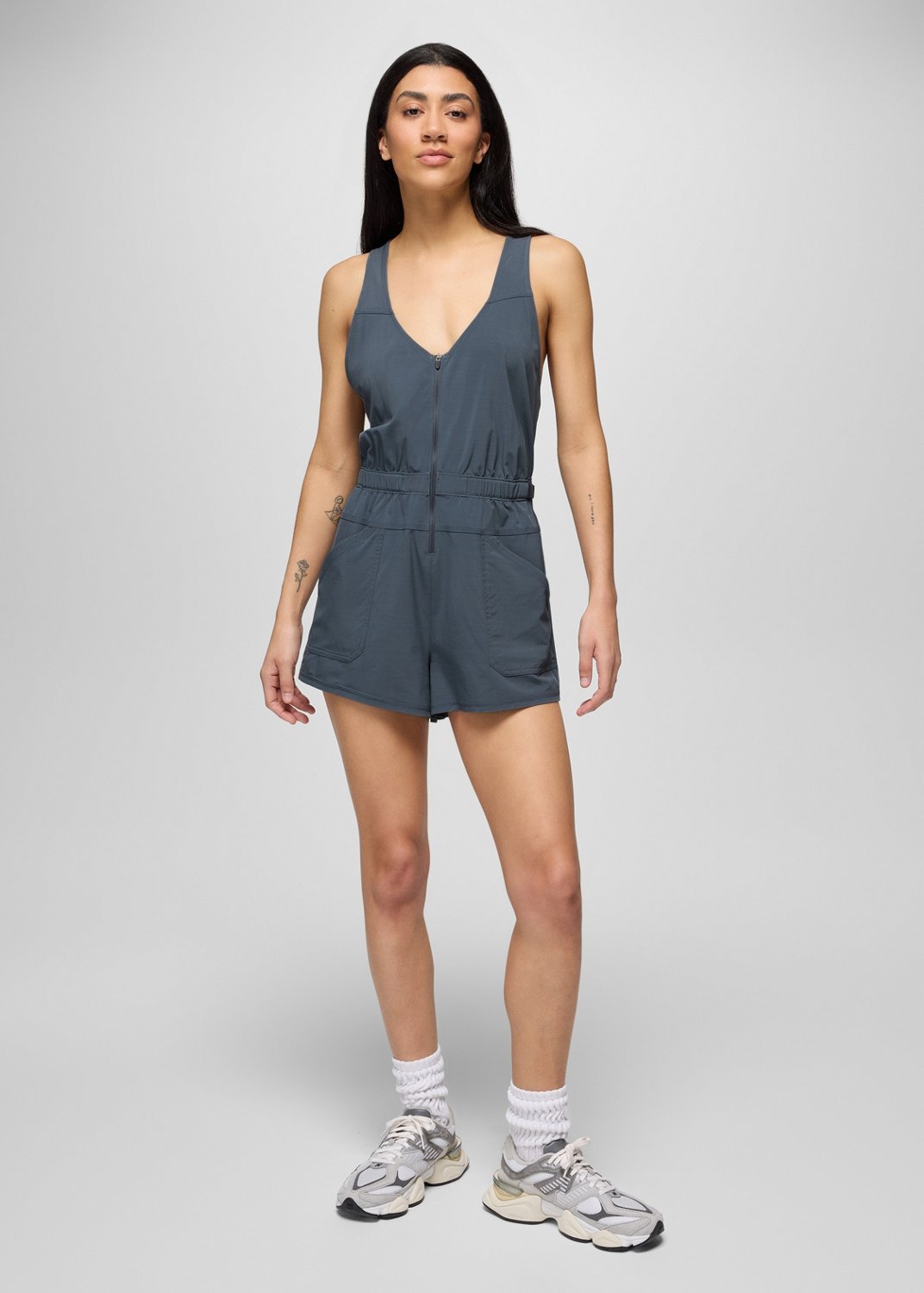 Womens prAna Railay Utility Romper - Thundercloud