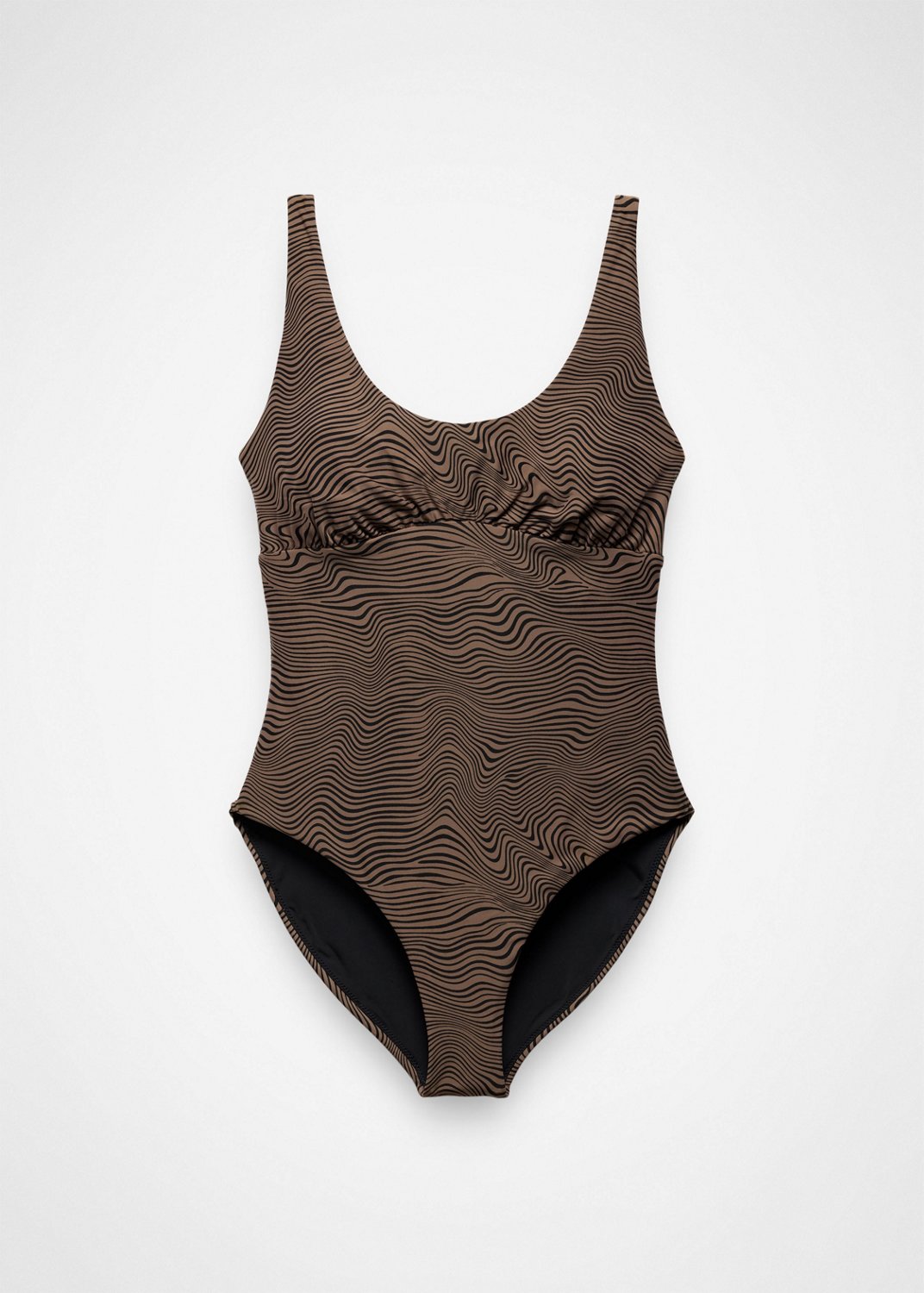 Womens prAna Mallorca One Piece Swimsuit - Black Wavee