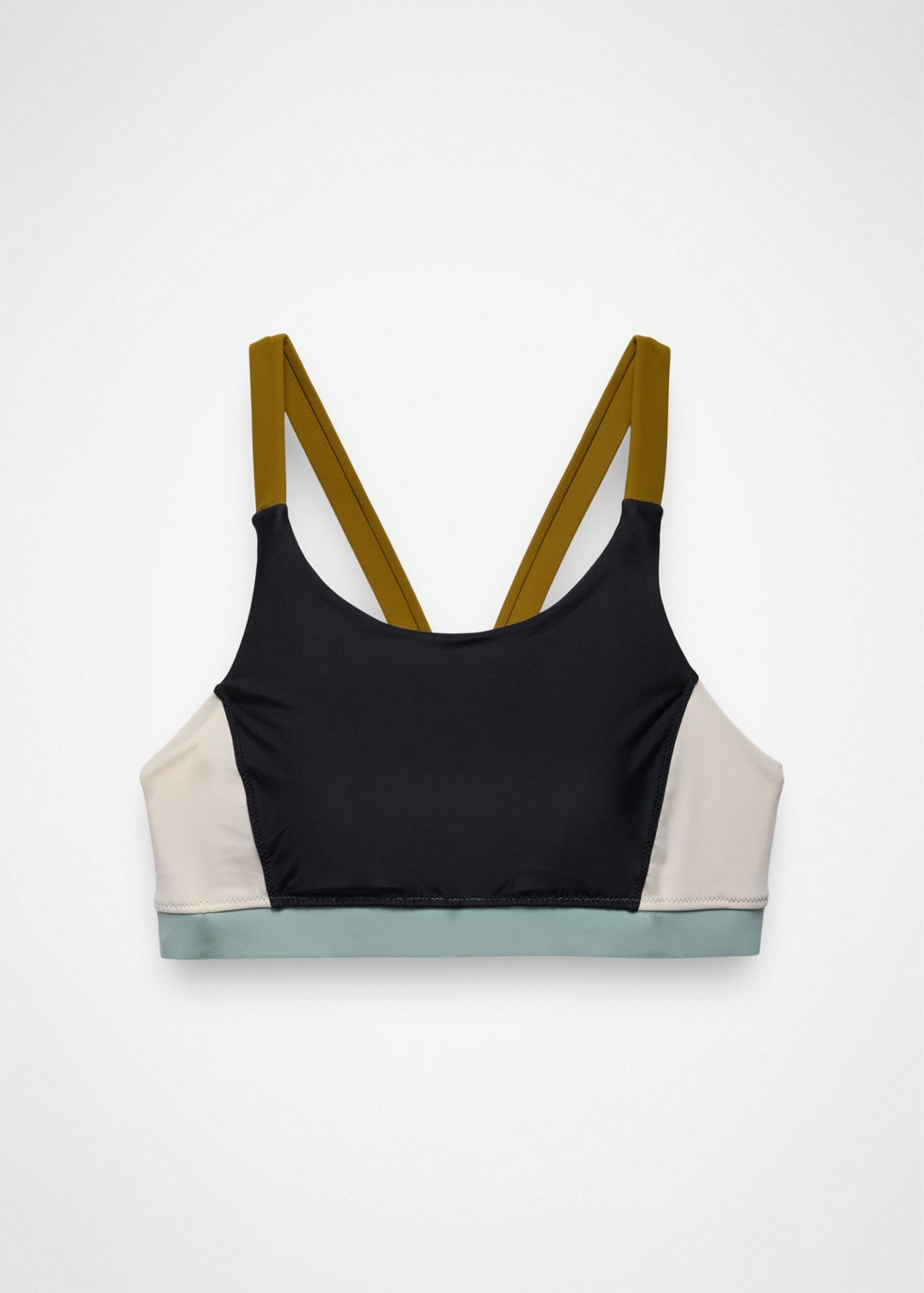 Womens prAna Baja Bound Sport Top - Black Colorblock