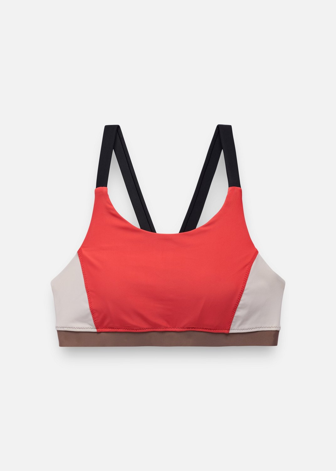 Womens prAna Baja Bound Sport Top - Rose Fire Colorblock