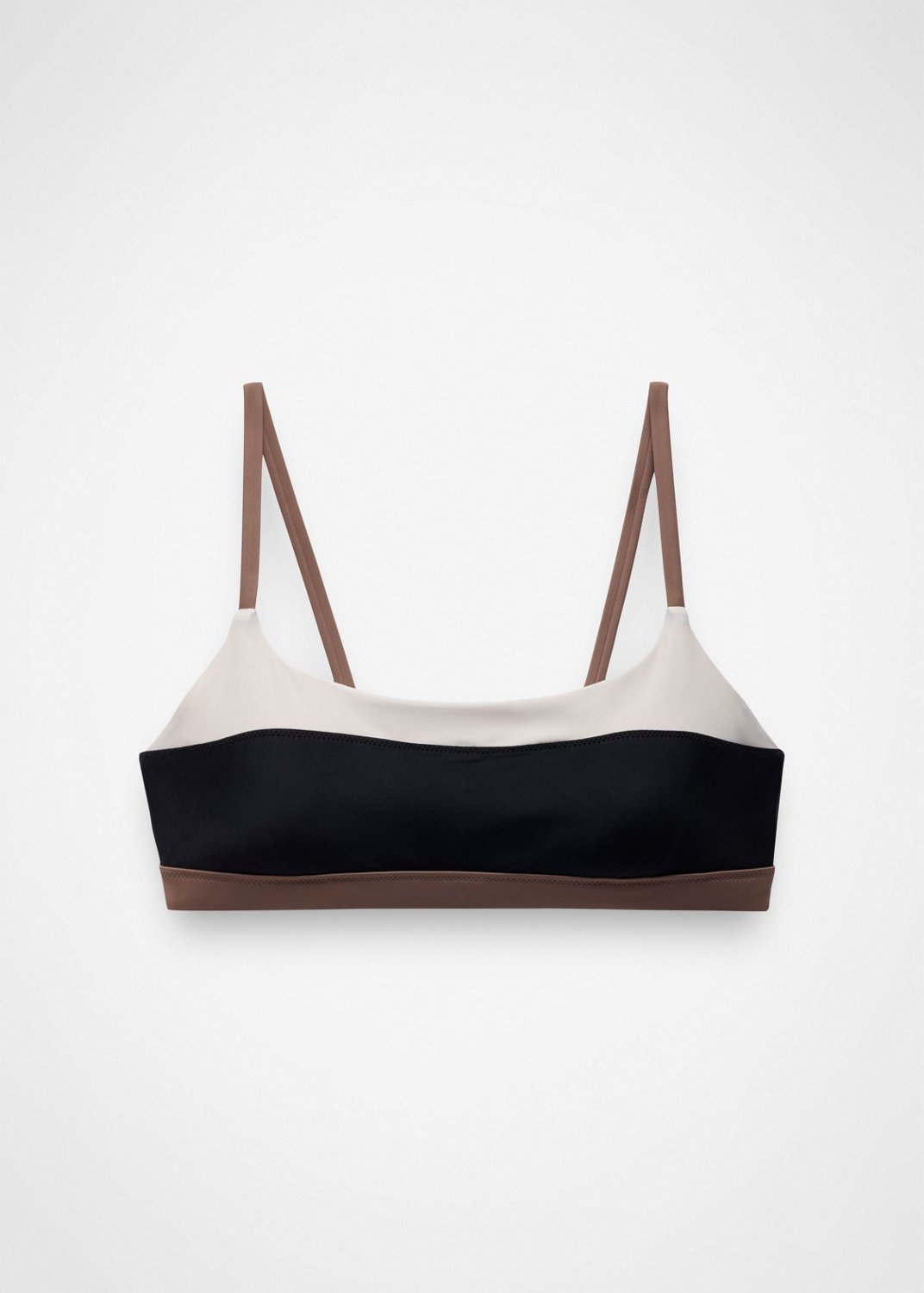 Womens prAna Baja Bound Adjustable Swim Top - Carob Colorblock