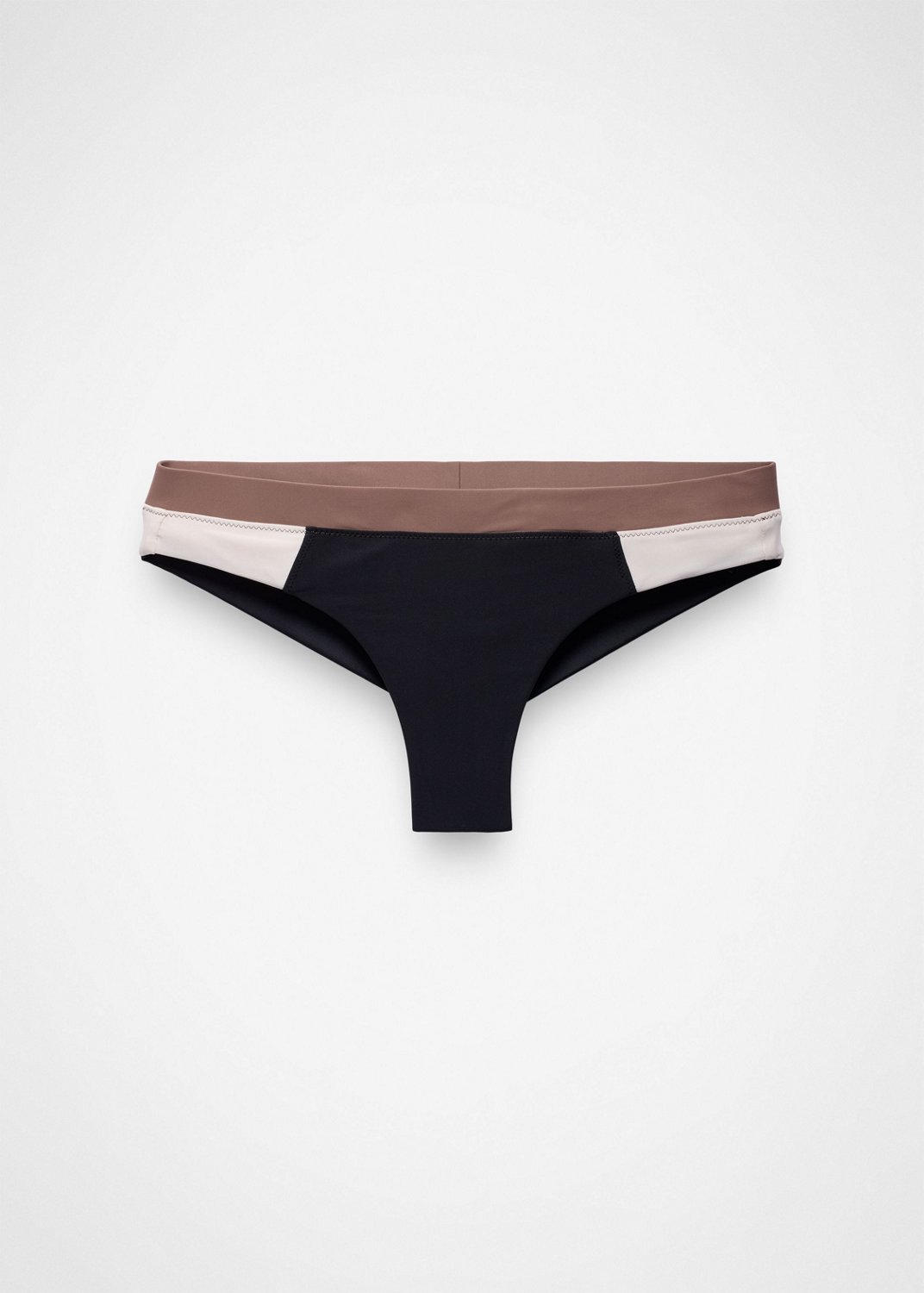 Womens prAna Baja Bound Cheeky Swim Bottom - Carob Colorblock