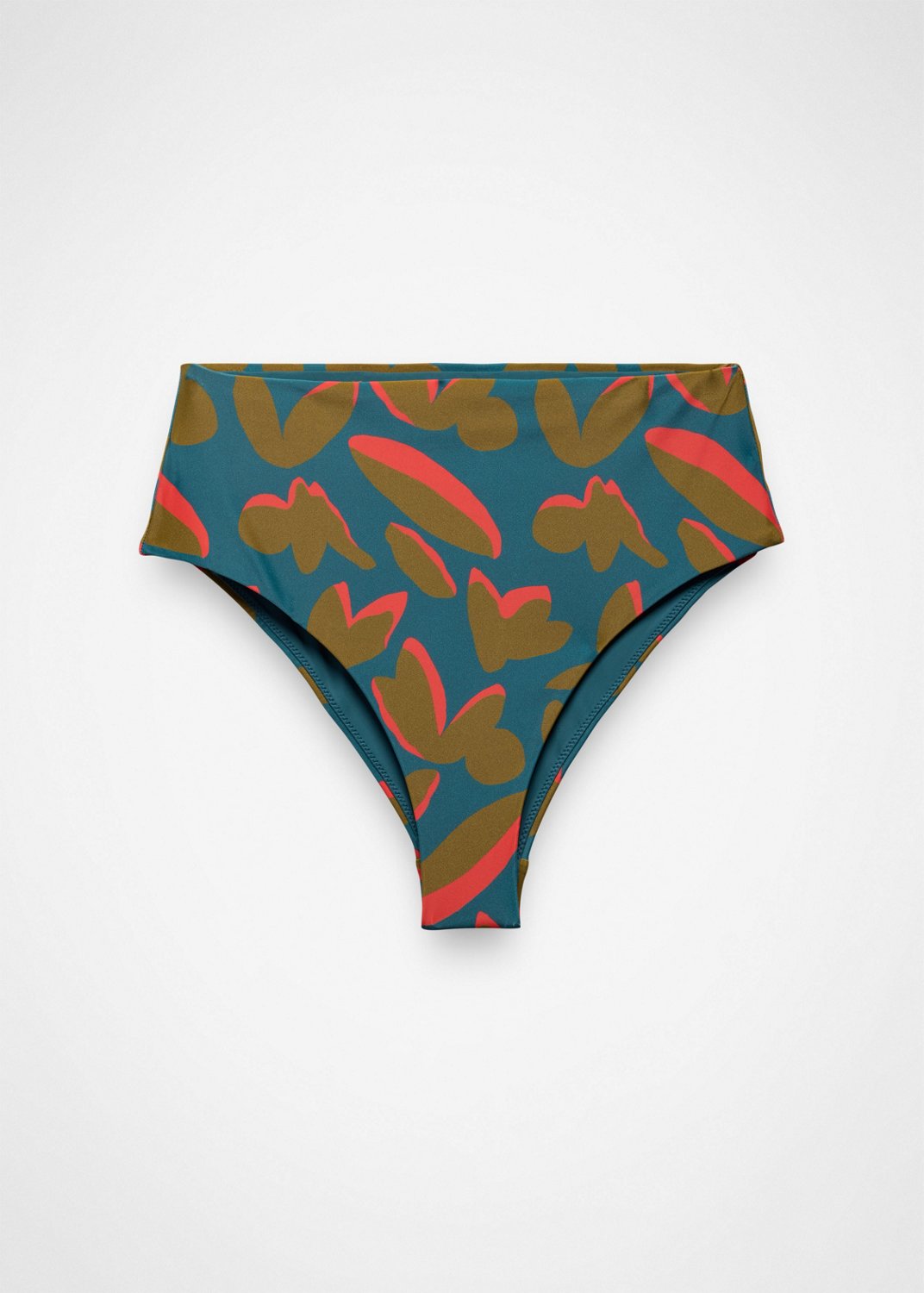 Womens prAna Lahari High Rise Swim Bottom - Catalina Indo Disco