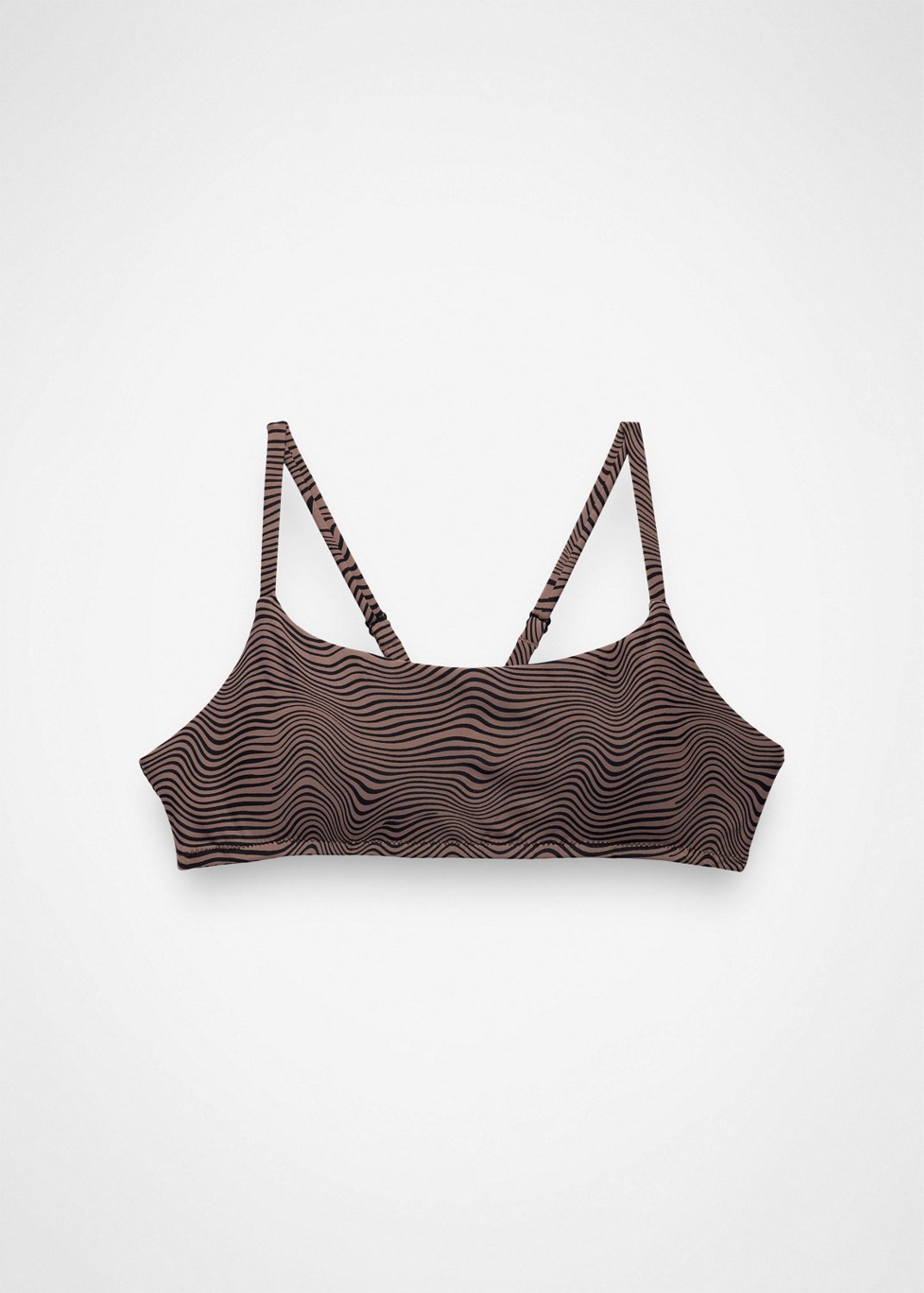 Womens prAna Lahari Swim Top - Black Wavee
