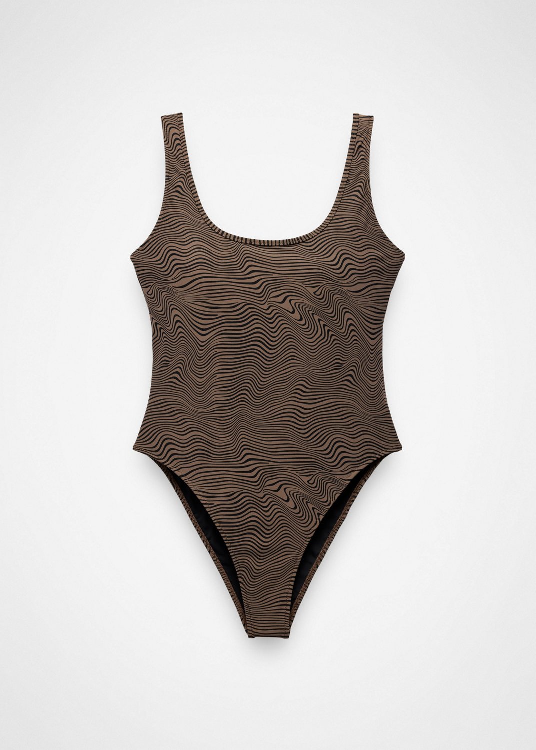 Womens prAna Lahari One Piece Swimsuit - Black Wavee