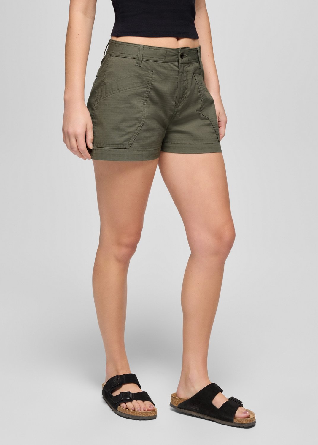 Womens prAna Palisades Ripstop Short - Rye Green