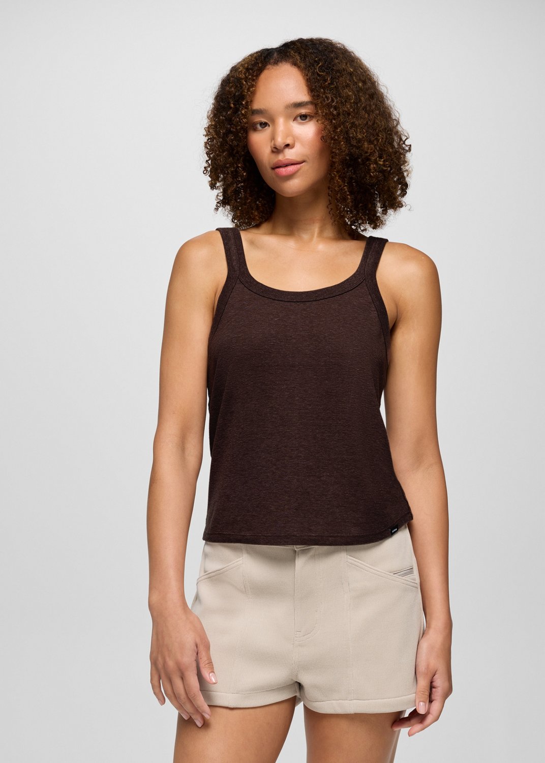 Womens prAna Cozy Up Tank - Mocha