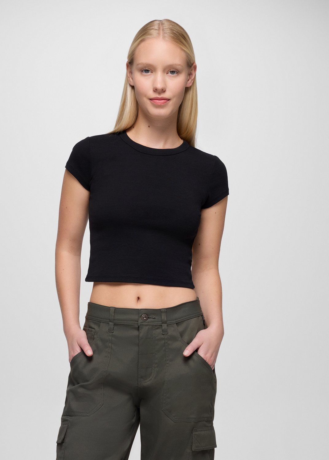 Womens prAna Lotus Short Sleeve Tee - Black