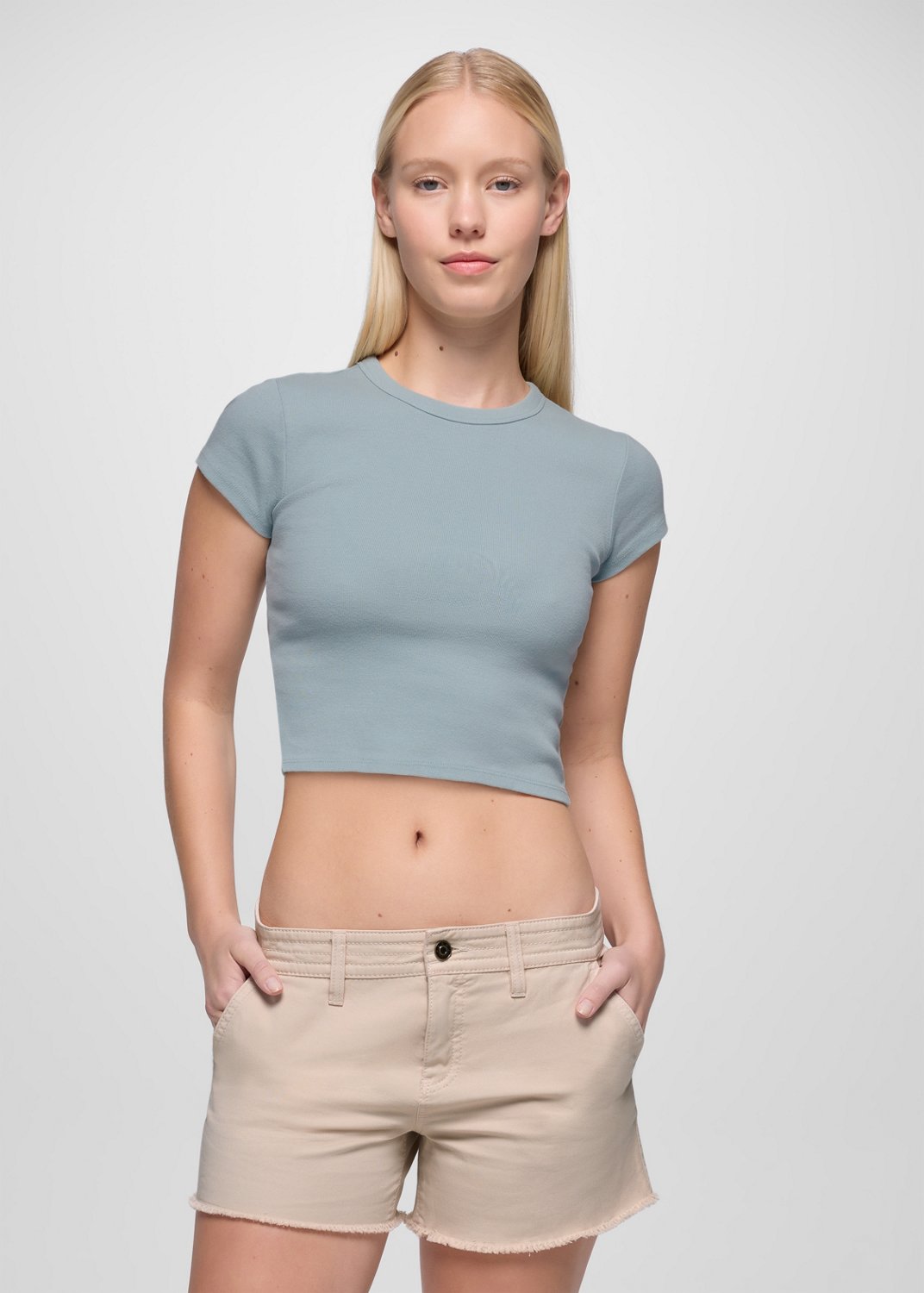 Womens prAna Lotus Short Sleeve Tee - Saltwater