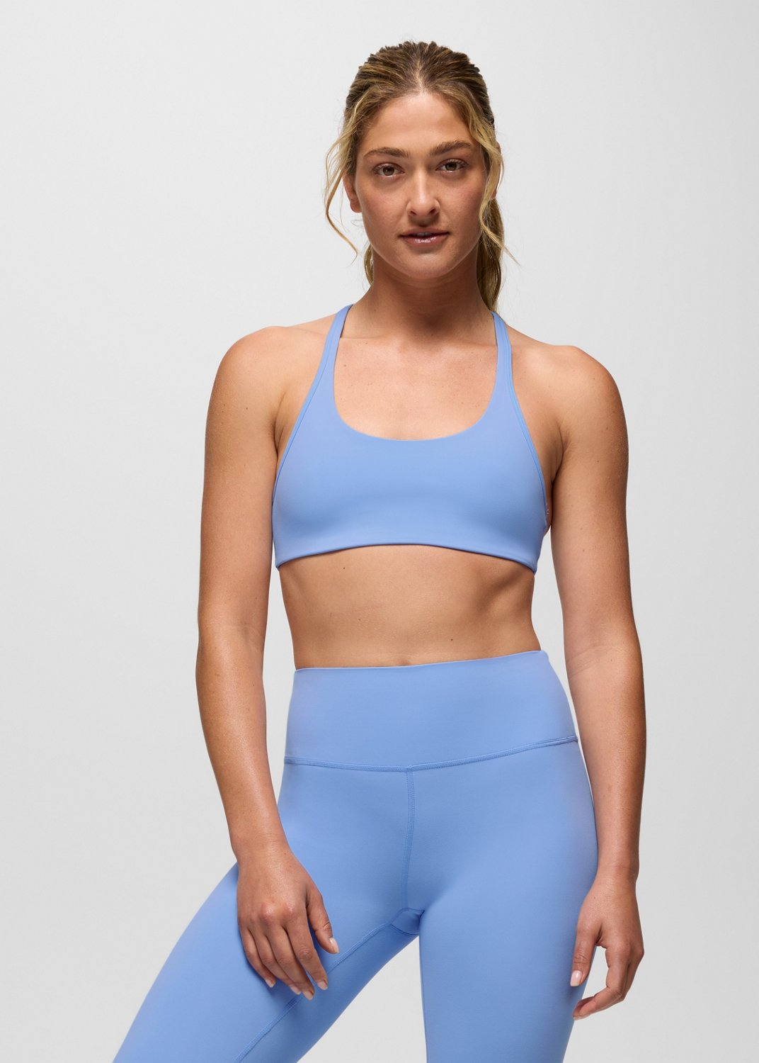 Womens prAna Luxara™ Racerback Bra - Blue Vibes