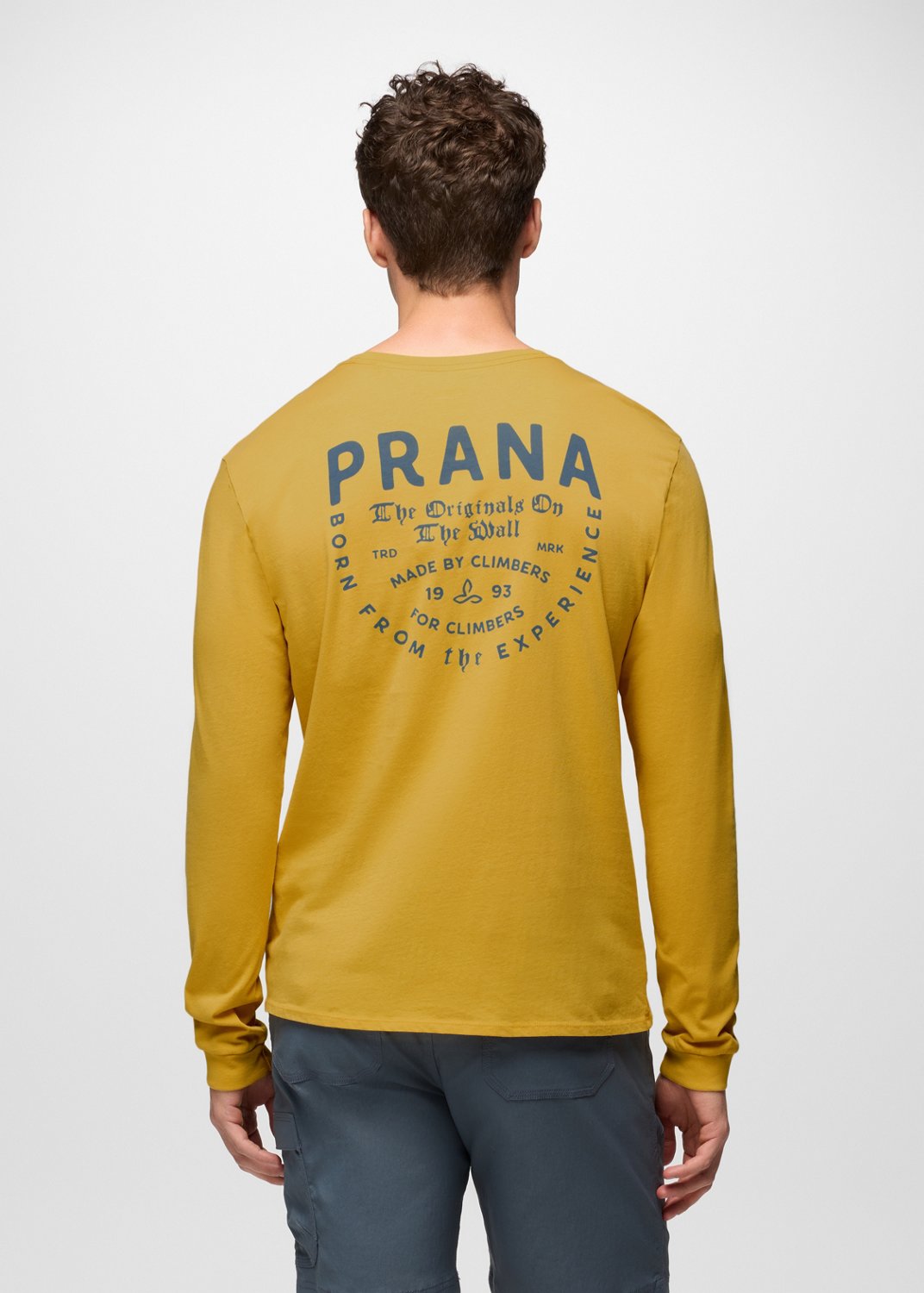 Mens prAna Everyday Graphic Long Sleeve Tee - Pollen Past and Present