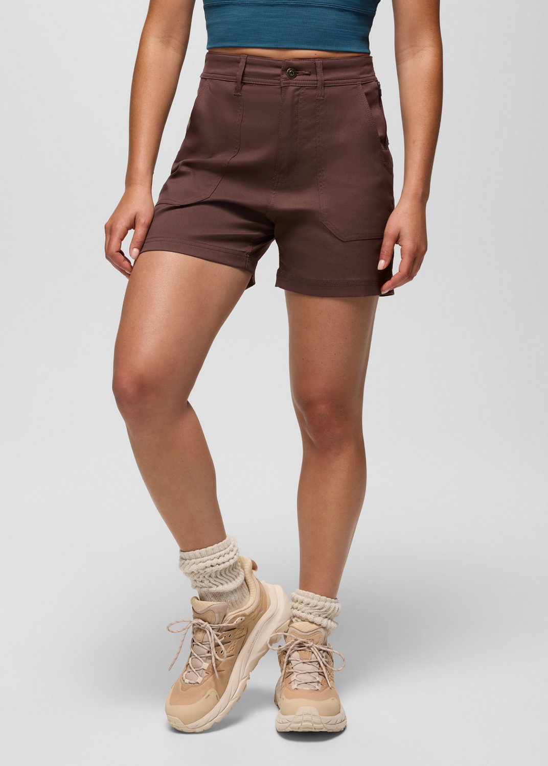 Womens prAna Stretch Zion™ Cargo Short - Mocha
