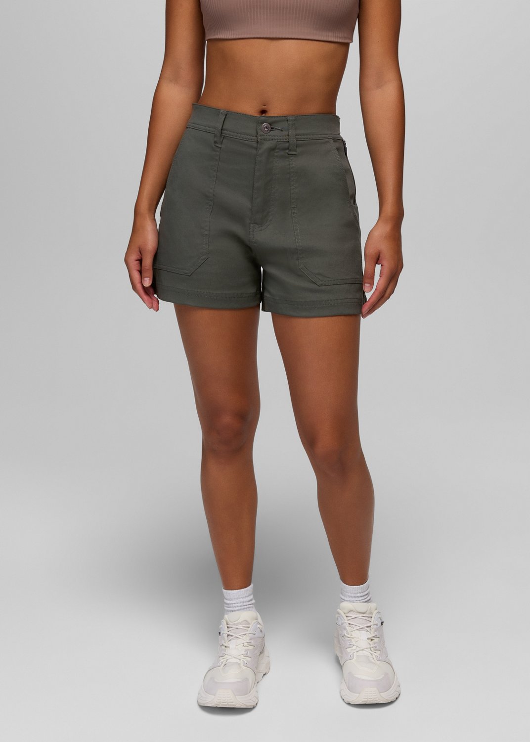 Womens prAna Stretch Zion™ Cargo Short - Spruce
