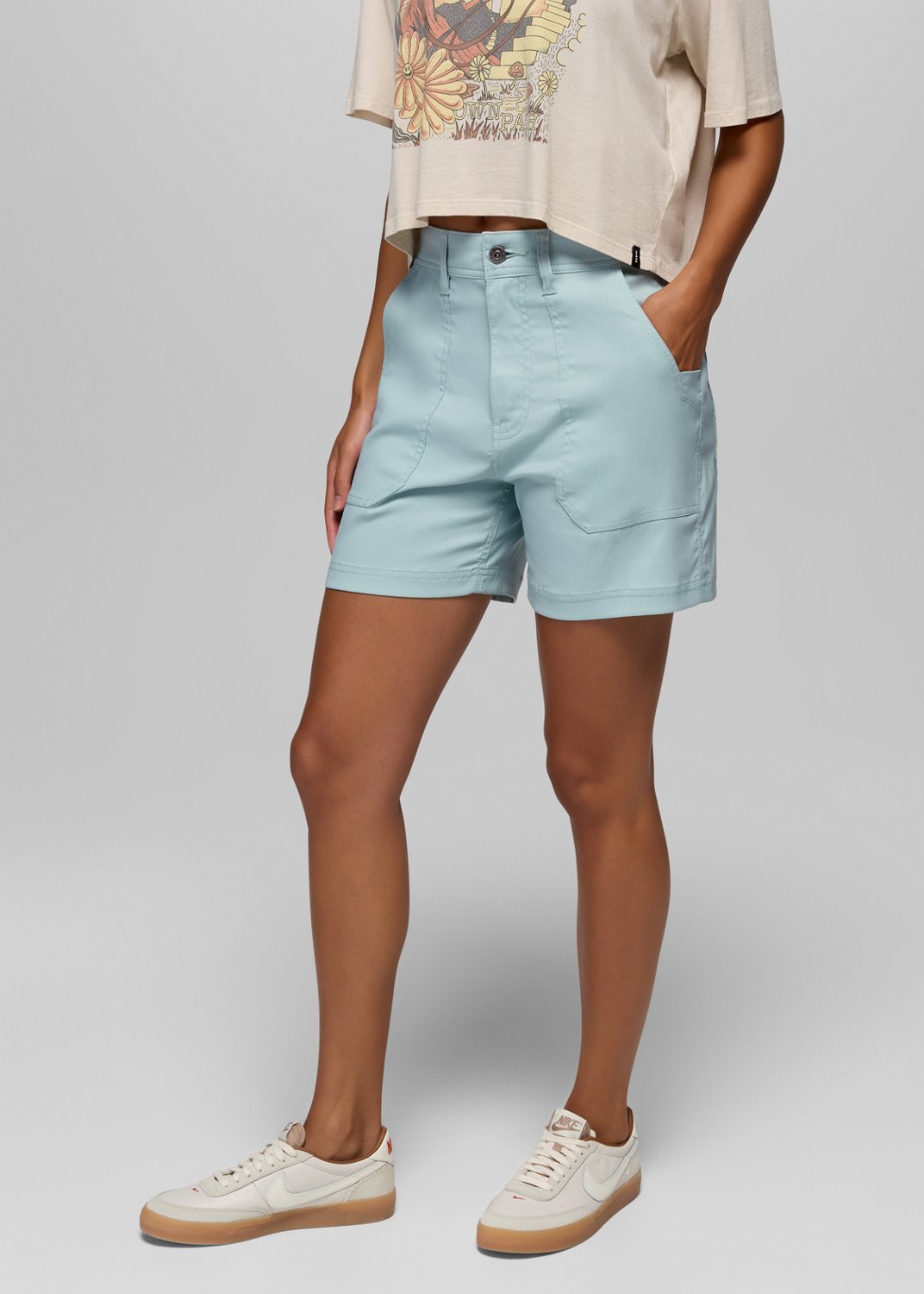Womens prAna Stretch Zion™ Cargo Short - Saltwater
