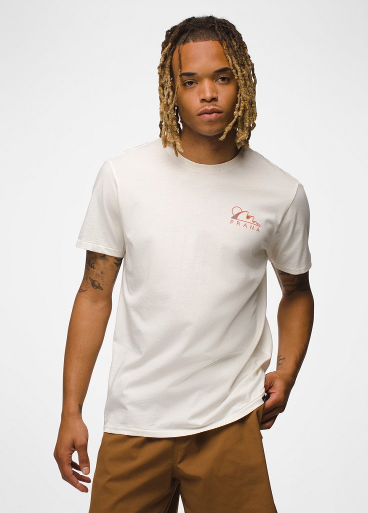 Mens prAna Everyday Signals Short Sleeve Tee - Canvas