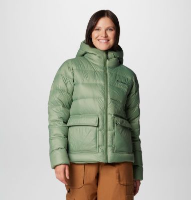 Columbia Women's Harmony Falls Hooded Down Jacket - L - Green