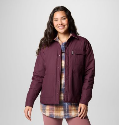 Columbia Women's Longhorn Ridge Reversible Shirt Jacket - M - Red