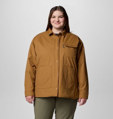 Columbia Women's Longhorn Ridge  Reversible Shirt Jacket - Plus Size-