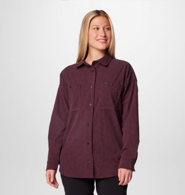 Columbia Women's Blue Point Creek Corduroy Shirt Jacket - XL -