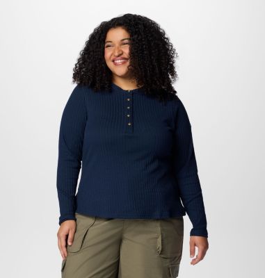 Columbia Women's Brea Falls  Henley Long Sleeve Shirt - Plus Size-