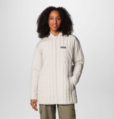 Women's Columbia Peony Park Overshirt, Size: Medium, Dark Grey