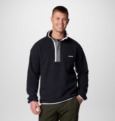 Columbia Men's Helvetia II Half Snap Fleece Pullover - S - Black