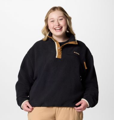 Columbia Women's Helvetia  II Cropped Half Snap Fleece Pullover - Plus Size-