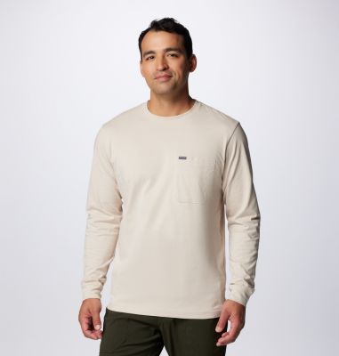 Columbia Men's Landroamer Long Sleeve T-Shirt - S - Beige  Dark